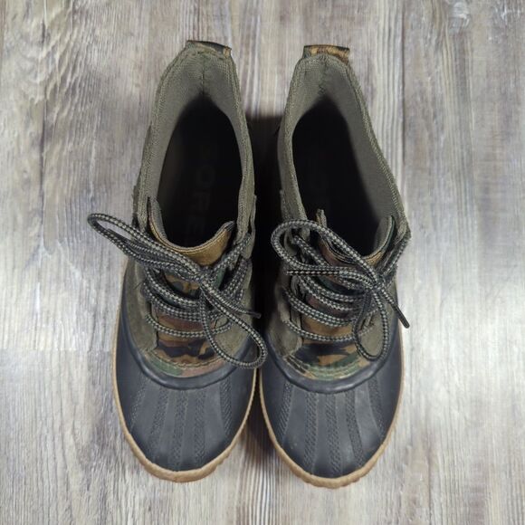 Sorel Women Out N About Plus Ankle Duck Boots Alpine Tundra Suede Size 6 Green - Picture 6 of 13